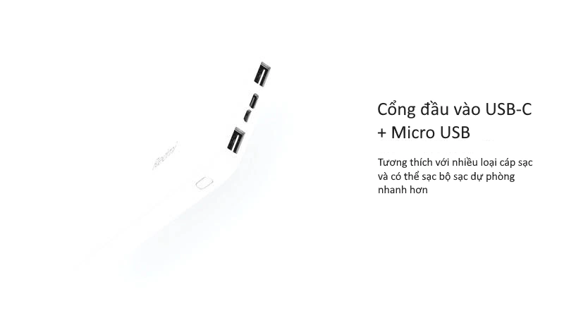 Cổng sạc USB-C giúp sạc sạc dự phòng nhanh hơn